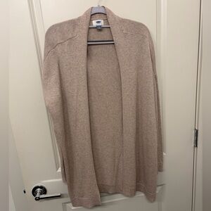 Goodthreads Long Open-Front Cardigan in Taupe Beige